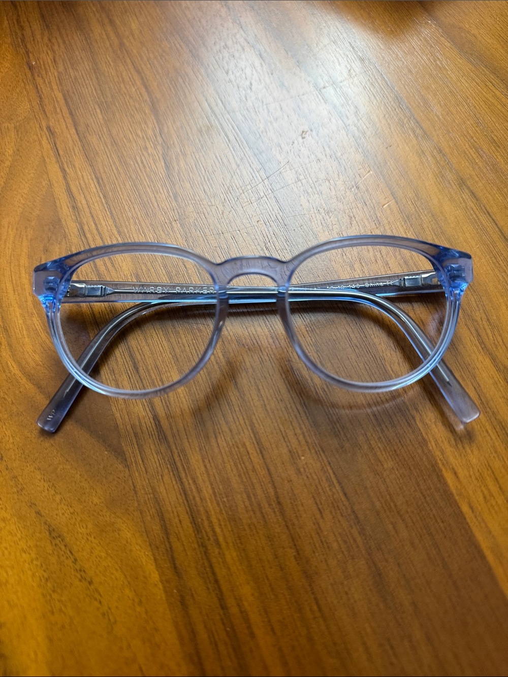 Percy Narrow Tidal Blue Round Frame Glasses